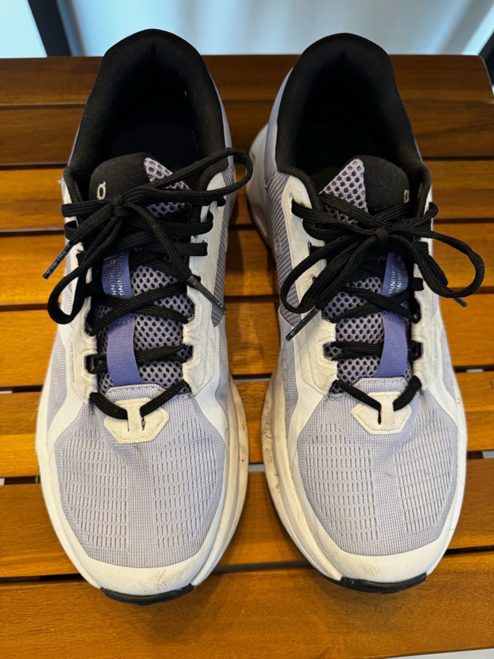 On Running Gray & Lavender Running Shoes with Black Collar